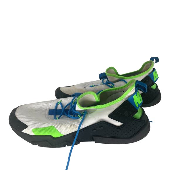 Nike Air Huarache Drift Shoes Mens Size 13 White Blue AH7334-102 Sneakers - Picture 5 of 12